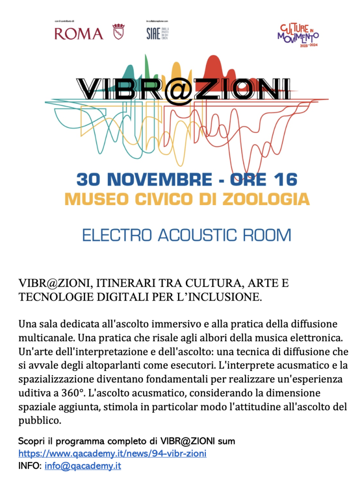 ELECTRO ACOUSTIC ROOM – VIBRAZIONI
