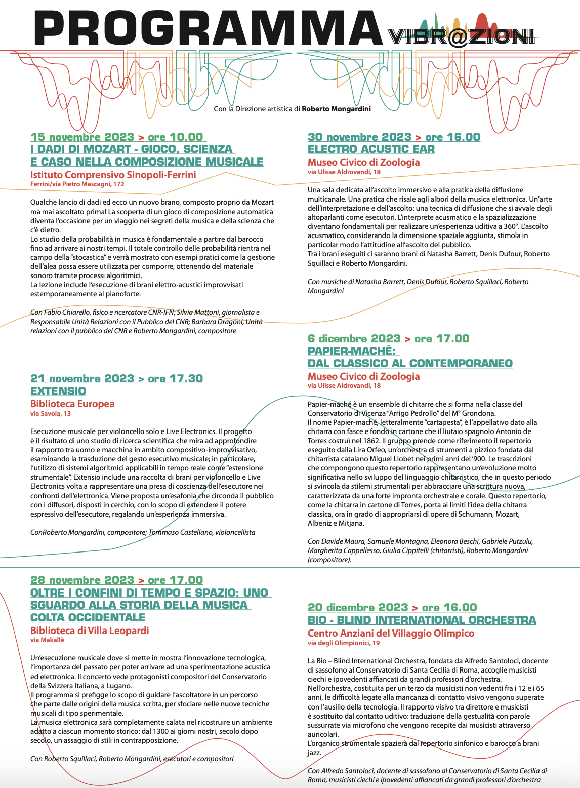 VIBRAZIONI – RASSEGNA CONCERTISTICA 2023