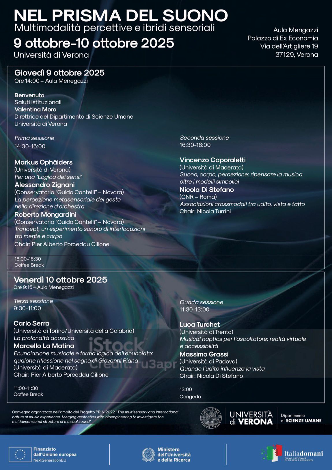 CONVEGNO UNIVERSITÀ DI VERONA – NEL PRISMA DEL SUONO